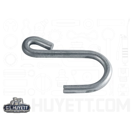 Huyett S-Hook 1/4 x 3 Zinc SHOOK-016